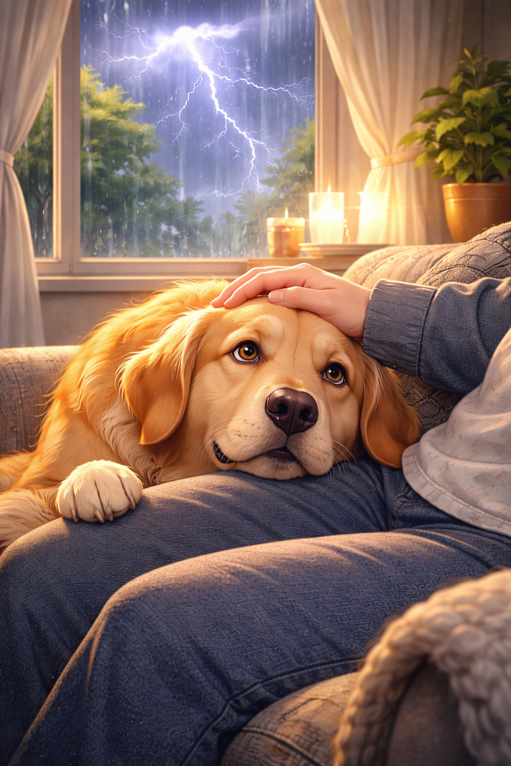 How to Reduce Dog Anxiety During Thunderstorms Naturally