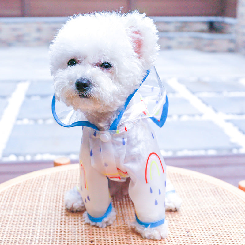 Cute Waterproof Rainbow Raincoat for Dogs