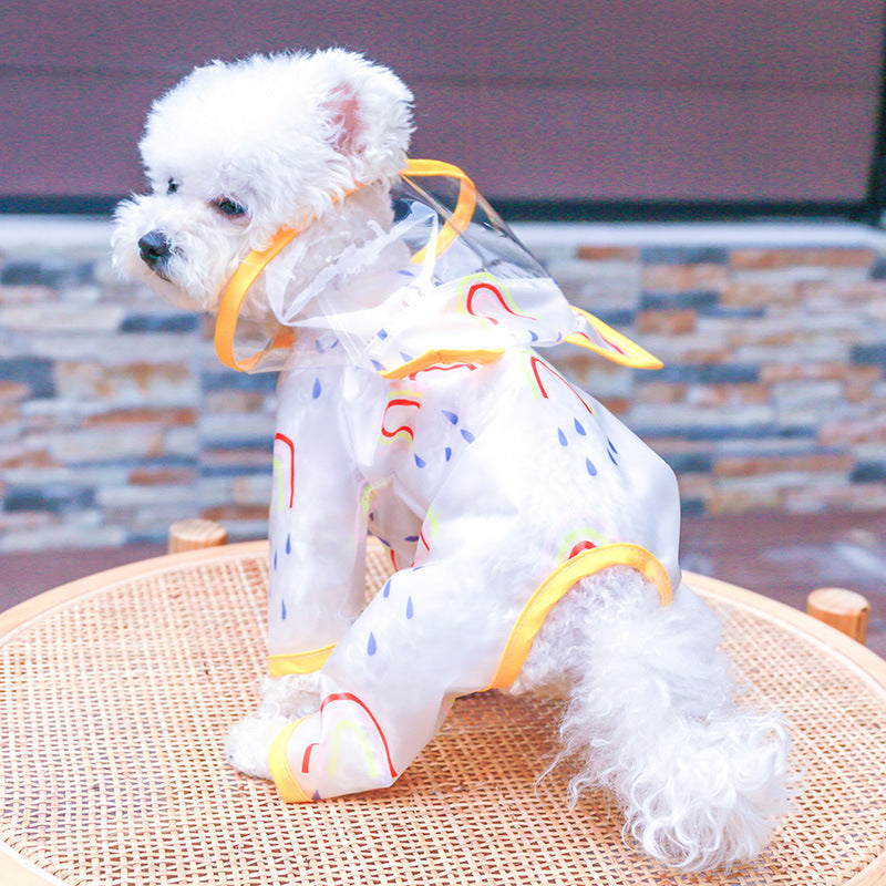 Cute Waterproof Rainbow Raincoat for Dogs