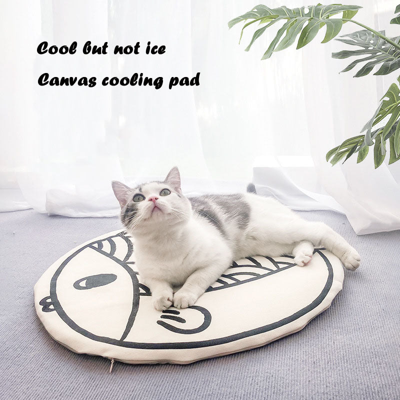 Cartoon Fish Pet Cooling Mat for Summer Comfort