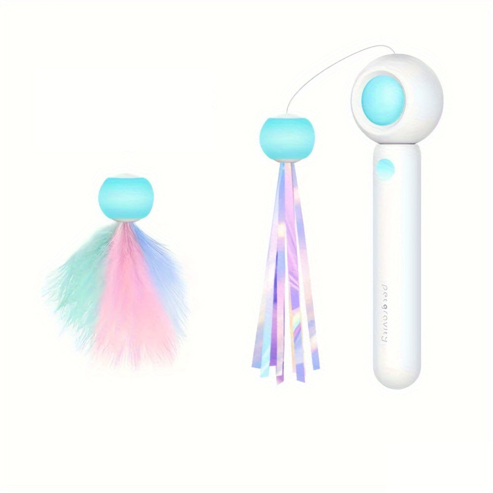 Retractable Cat Wand Toy for Active Indoor Cats